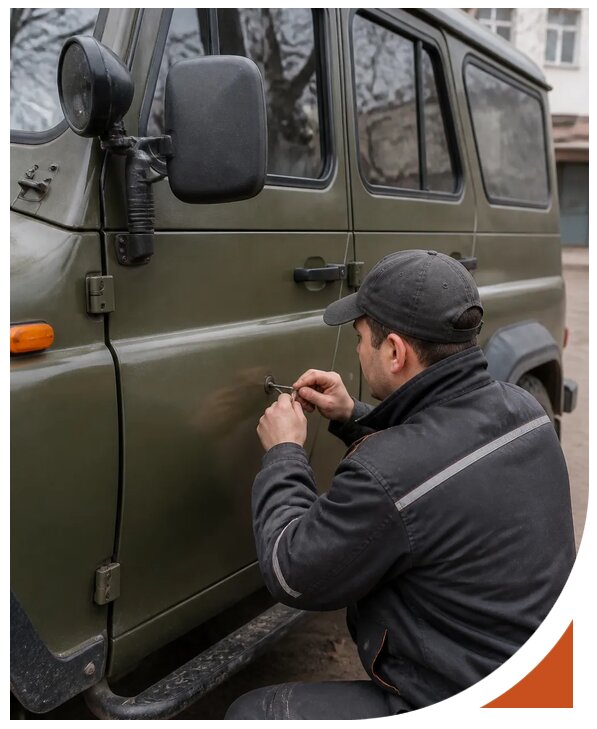 Профессиональное вскрытие автомобиля УАЗ без повреждений в Балтийске